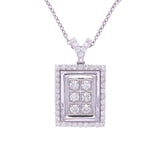 Rectangular Diamond Pendant, Gold Jewellery Sydney Australia