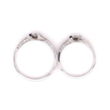 Satin Finish Diamond Wedding Set, Sydney Wedding Ring