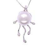 Diamond Rays Pearl Pendant, Gold Jewellery Sydney Australia