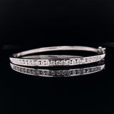 Channel Diamonds Bangle, Gold Jewellery Sydney Australia