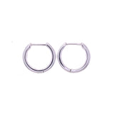 White Gold Thin Hoop Earrings Small, Gold Jewellery Sydney Australia