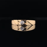 Yellow Zig Zag Diamond Wedding Set, Sydney Wedding Ring