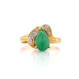 Pear Embrace Jade Diamond Ring, Gold Jewellery Sydney Australia