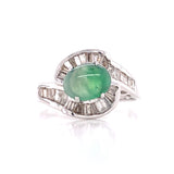 Diamond Curve Jade Ring, Gold Jewellery Sydney Australia