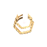 Hexagon Hoop Earring, Gold Jewellery Sydney Australia