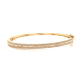 Yellow Triple Linear Diamond Bangle, Gold Jewellery Sydney Australia