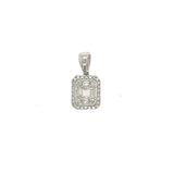 White Halo Diamond Cluster Pendant, Gold Jewellery Sydney Australia