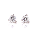 Three Prong Diamond Stud Earrings, Gold Jewellery Sydney Australia