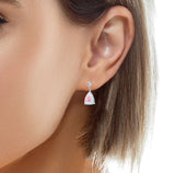 Natural Tourmaline Diamond Earrings, Gold Jewellery Sydney Australia