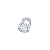 18k white gold heart diamond pendant, Gold Jewellery Sydney Australia