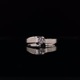 18k white gold matte satin finish diamond ring, Sydney Wedding Ring