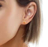 Rose Gold Ball Earring Studs, Gold Jewellery Sydney Australia
