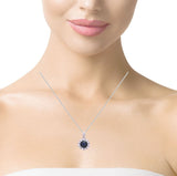 Royal Sapphire Diamond Pendant, Gold Jewellery Sydney Australia