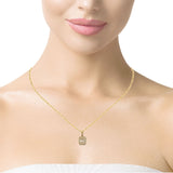 Yellow Halo Diamond Cluster Pendant, Gold Jewellery Sydney Australia