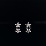 18k white gold diamond floral earrings, Gold Jewellery Sydney Australia