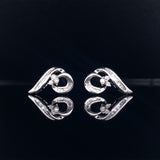 18k white gold diamond heart earrings, Gold Jewellery Sydney Australia