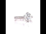 Heart Shape Prong Side Diamond Engagement Ring, Sydney Engagement Ring