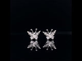 18k white gold diamond butterfly earring studs video, Gold Jewellery Sydney Australia