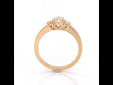 Yellow Gold Round Three Stone Engagement Ring, Sydney Engagement Ring