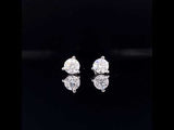 Three Prong Diamond Stud Earrings, Gold Jewellery Sydney Australia