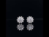 18k white gold diamond sunflower earrings video, Gold Jewellery Sydney Australia