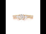 Yellow Gold Round Three Stone Engagement Ring, Sydney Engagement Ring