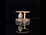 Yellow Aspire Pear Diamond Dress Ring, Gold Jewellery Sydney Australia