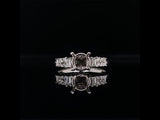 white gold diamond ring with baguette and round brilliant diamonds video, Sydney Engagement Ring