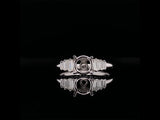 white gold engagement ring with emerald cut side diamonds video, Sydney Engagement Ring