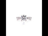 Four Prong Side Diamond Engagement Ring, Sydney Engagement Ring
