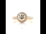 Yellow Halo Engagement Ring, Sydney Engagement Ring