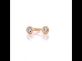 Yellow Gold Bezel Diamond Earring Studs Medium, Gold Jewellery Sydney Australia