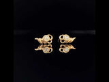 Yellow Gold Diamond Swirl Earrings, Gold Jewellery Sydney Australia