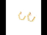 Hexagon Hoop Earring, Gold Jewellery Sydney Australia