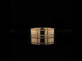 Twin Lines Etched Yellow gold Ring, Sydney Wedding Ring