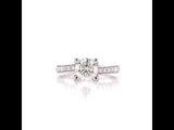 Four Prong Curved Round Cut Diamond Engagement Ring, Sydney Engagement Ring