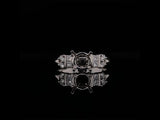 Round cut diamond with princess cut side diamonds video, Sydney Engagement Ring