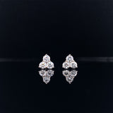 18k white gold trio diamond stud earrings, Gold Jewellery Sydney Australia