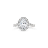 Classic oval halo engagement ring, Sydney Engagement Ring