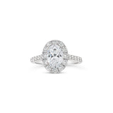 Classic oval halo engagement ring, Sydney Engagement Ring