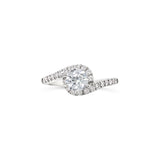 Twisted shank pave setting, Sydney Engagement Ring