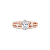 oval CUT SPLIT SHANK WITH FEATURE DIAMONDS, Sydney Engagement Ring