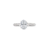 Four prong oval cut pave, Sydney Engagement Ring