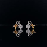 18k white gold floral bouquet diamond earrings, Gold Jewellery Sydney Australia