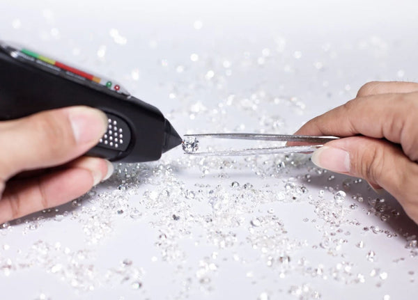 Diamond Tester Testing A Diamond Ring