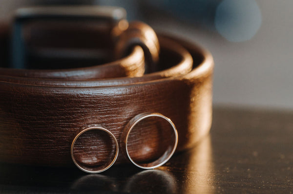 Just Gold Jewellery - a pair of gold wedding rings two wedding rings