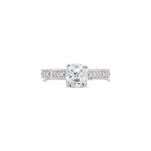 Antique Style Edged Lab Grown Diamond Ring