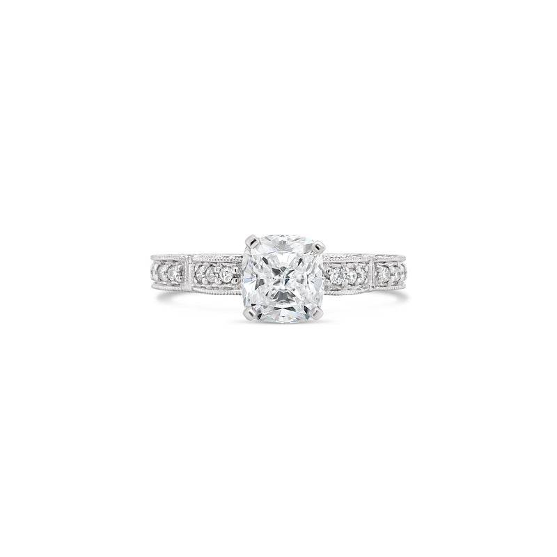 Antique Style Edged Lab Grown Diamond Ring