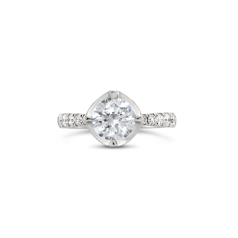 White Gold Lab Grown Diamond Crown Setting