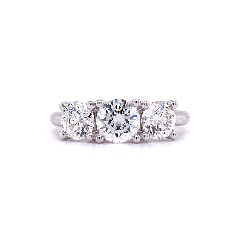 Classic Three Stone Lab Grown Engagement Ring